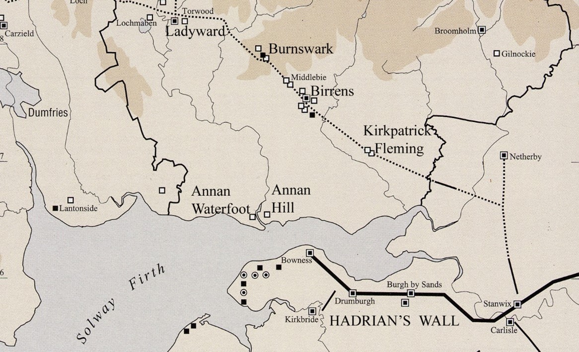 Ancient Roman History - Map of Hadrian's Wall